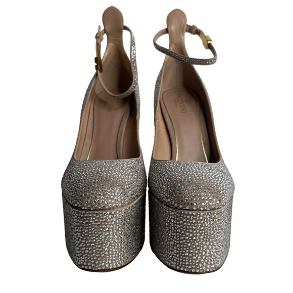 Valentino Garavani Tan-Go Pump with Crystals 155mm Size IT 41/ US 11 - Picture 7 of 12